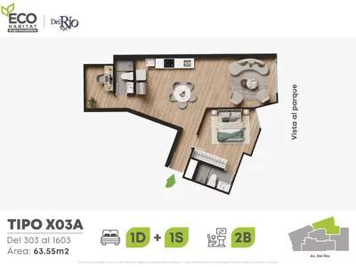 Modelo X03A · Pisos 12, 13, 14, 15, 16