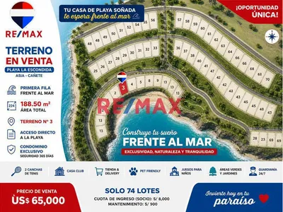 Se Vende Terreno 188.50 M2 En Playa La Escondida
