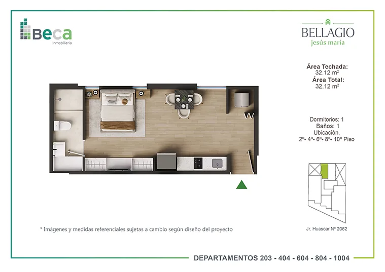 Modelo X04A · Pisos 8 y 10