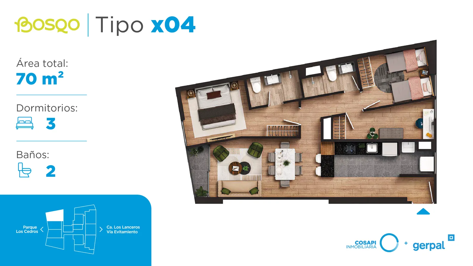 Modelo X04 · Pisos 4, 5, 8, 9