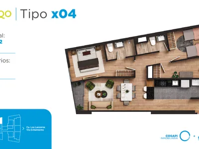 Modelo X04 · Pisos 4, 5, 8, 9