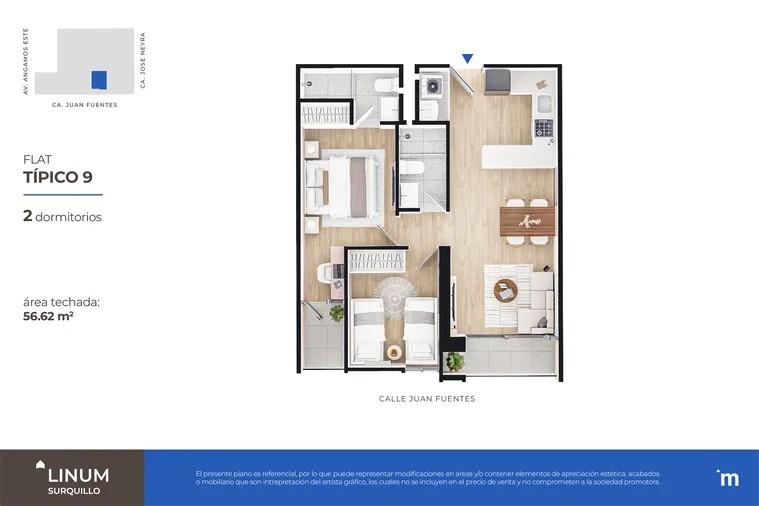 Modelo FLAT TÍPICO 9 · Pisos 3, 4, 6, 10, 12