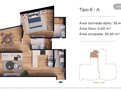 Modelo Tipo 6-A · Pisos 1 al 13