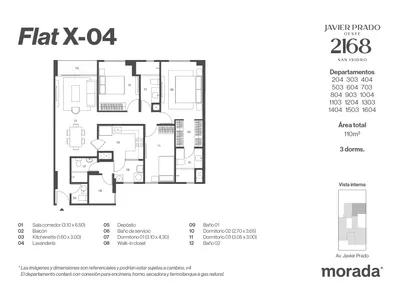 Modelo X-04 · Pisos 2 al 16