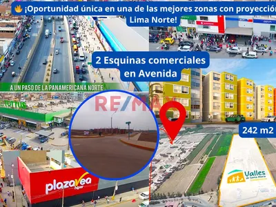 🔹 ¡Oportunidad De Inversión En Esquina Comercial Venta De 228 M2 De Alto Potencial En Urb Vista Sol, Carabayllo Avenida Santa Maria ! 🔹