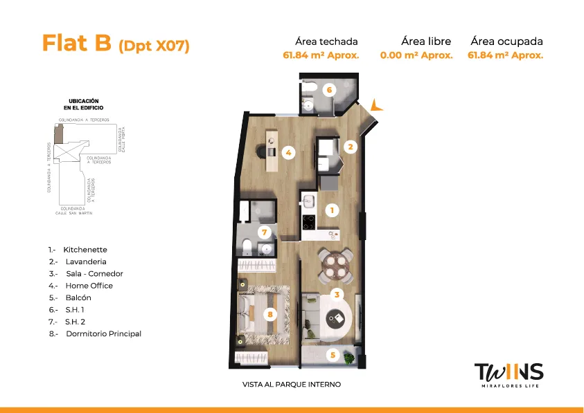 Modelo FLAT X07 · Pisos 6, 7, 10
