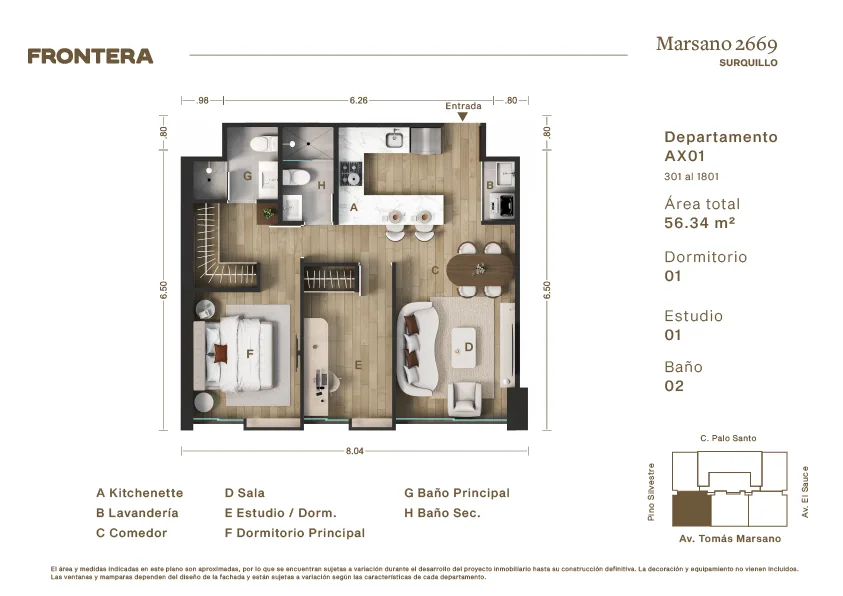 Modelo AX01 · Pisos 4 al 18