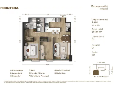 Modelo AX01 · Pisos 4 al 18