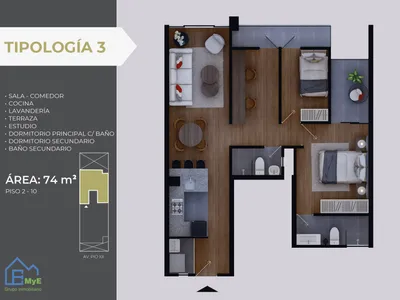 Modelo 3 · Pisos 3 al 10