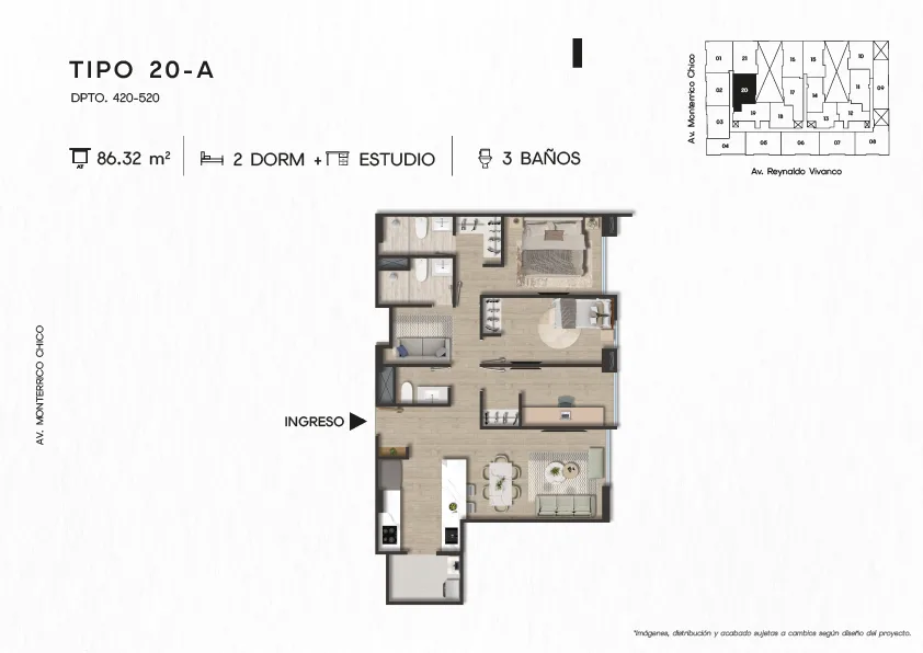 Modelo TIPICO 20-A · Pisos 4 y 5