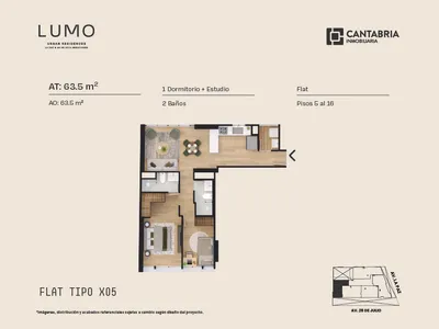 Modelo 5 · Pisos 6 al 13