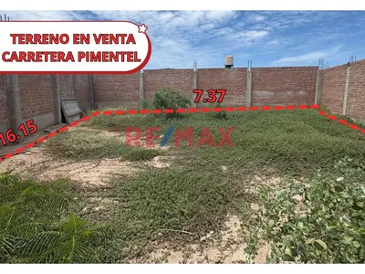 Terreno En Venta Carretera Pimentel Km 12 -Frente Al Colegio San Agustin