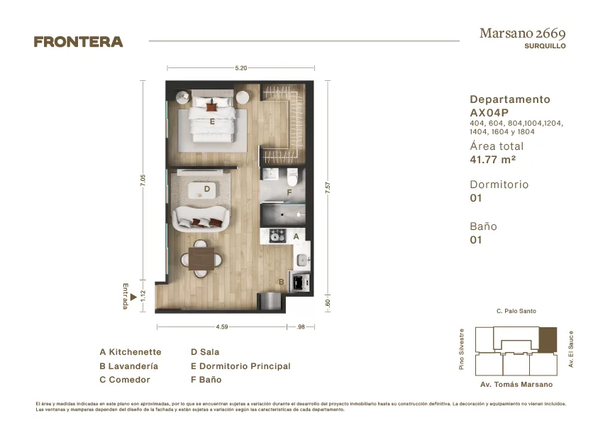 Modelo AX04-P · Pisos 4 al 18