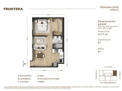 Modelo AX04-P · Pisos 4 al 18