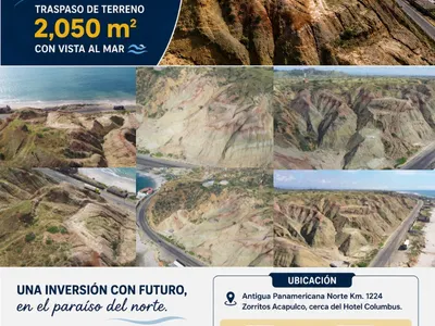 Terreno de 2,050 m² con vista al mar en Zorritos – Acapulco