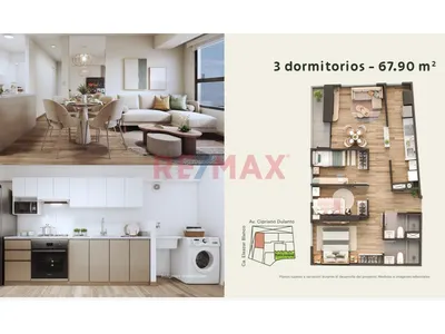 Departamento De Estreno En Pueblo Libre De 3 Dormitorios Cerca A La Marina