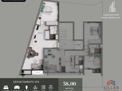 Venta de Departamento en Yanahuara - Arequipa 1 Dormitorio 