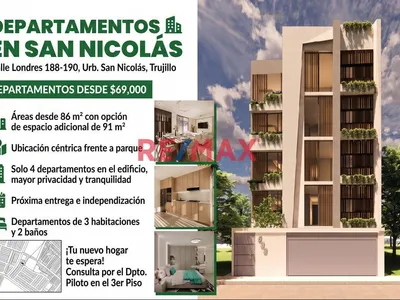 Se Vende Departamentoide Estreno En 4To Piso, Urb. San Nicolas, Trujillo