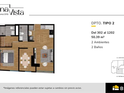 Modelo TIPO 2 · Pisos 3 al 12