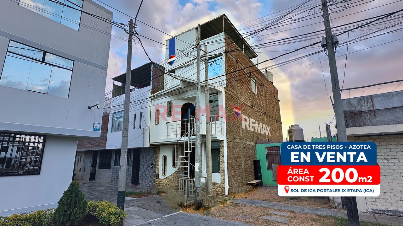 En Venta Casa Con Vista A Parque - Sol De Ica Los Portales (Ica Cercado)