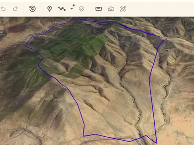 Terreno 1,393 hec. ubicado en el Km 610 de panamericana Sur, Quebrada de la Waka