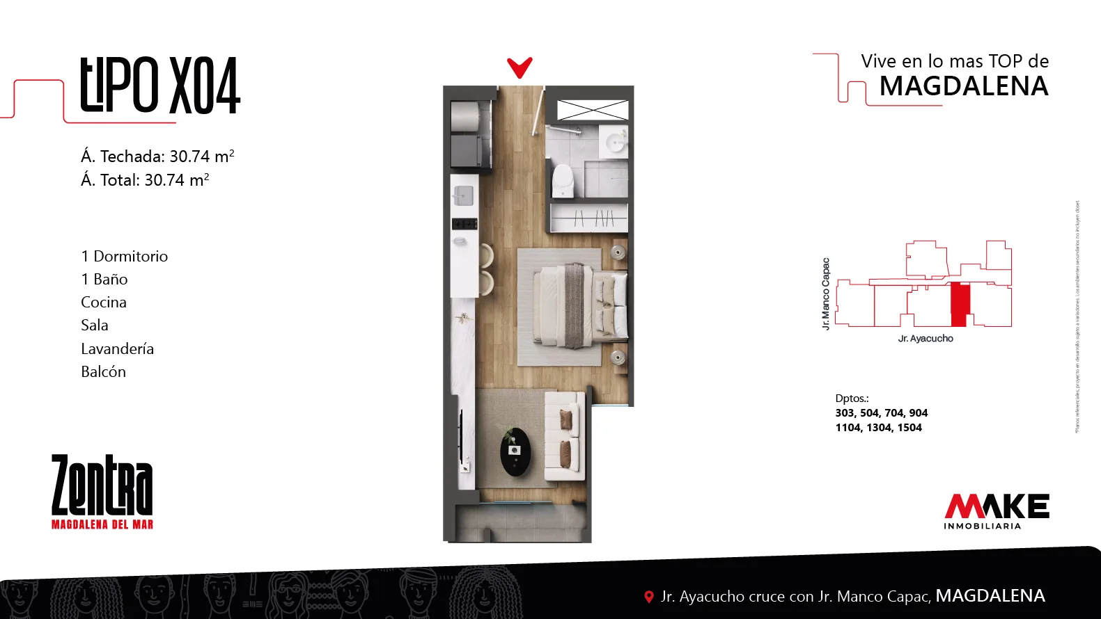 Modelo X04 · Pisos 2 al 15