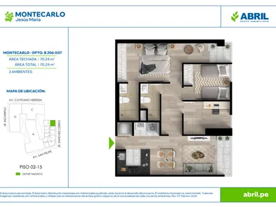 Modelo MC-2-X07 · Pisos 6 al 13