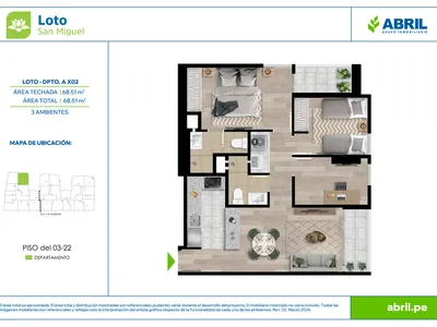Modelo LOT-1-X02 · Pisos 5 al 22