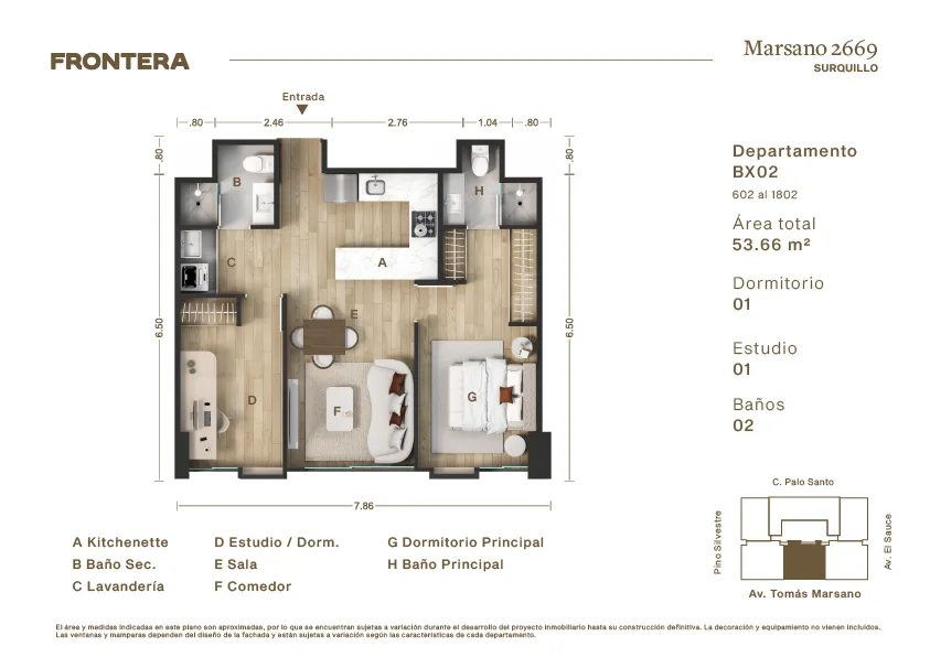 Modelo BX02 · Pisos 7 al 18