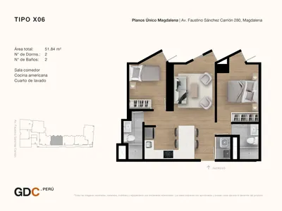 Modelo X06 · Pisos 13, 14, 15, 19, 20