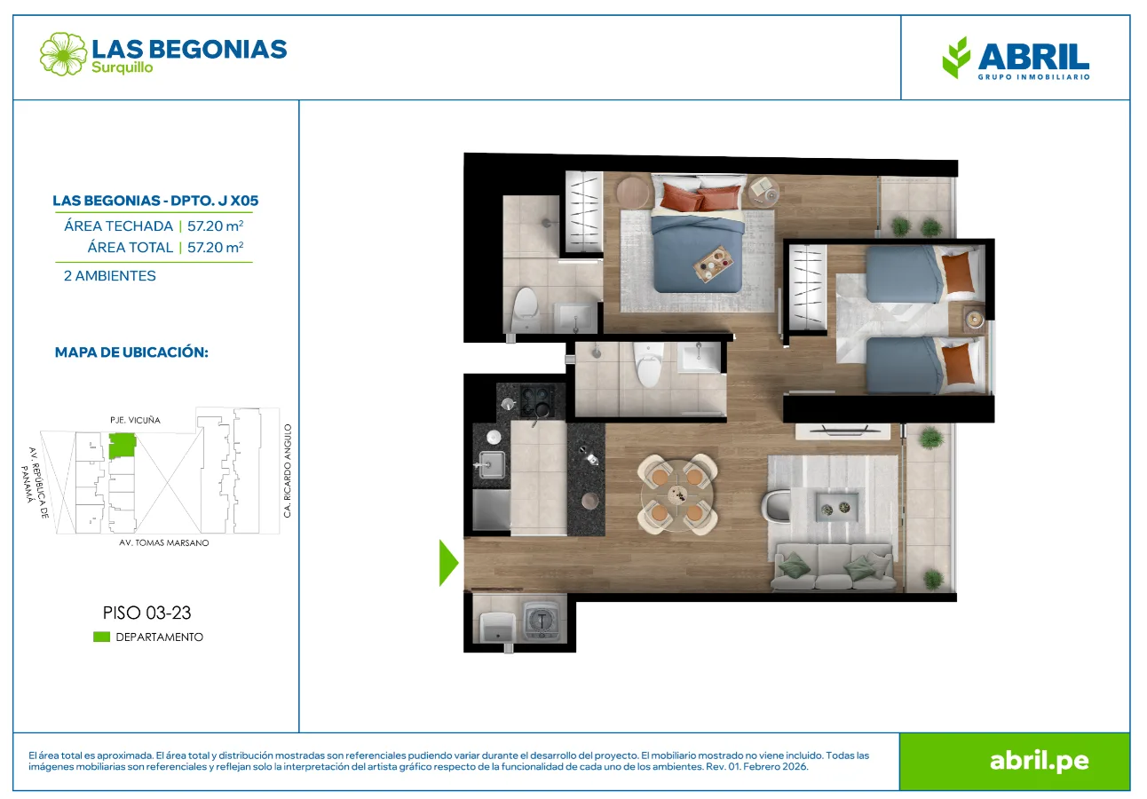 Modelo LB-J-X05 · Pisos 3 al 23