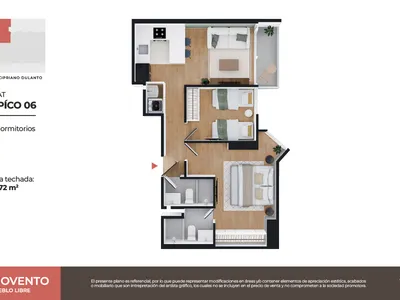 Modelo Flat Típico 06 · Pisos 4 al 18