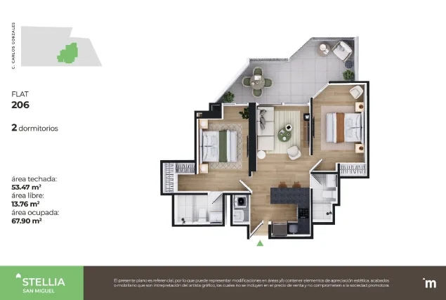 Modelo Flat 206