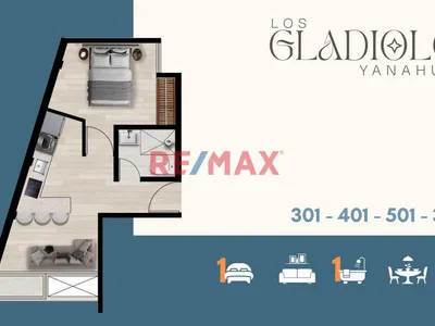 Proyectos Gladiolos - Tipologia De 1 Habitacion - 401