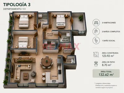 Exclusivo Departamento De 3 Dormitorios En Preventa | Alessia Gardens – Vallecito