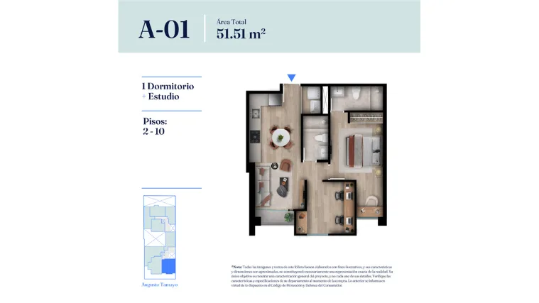 Modelo Tipo A-01 · Pisos 4 al 10