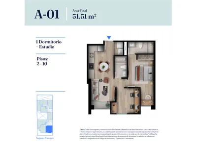 Modelo Tipo A-01 · Pisos 4 al 10