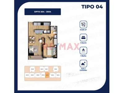 Departamento en venta · Av. Tomás Marsano 2379, Surquillo · 41 m², 1 dorm.