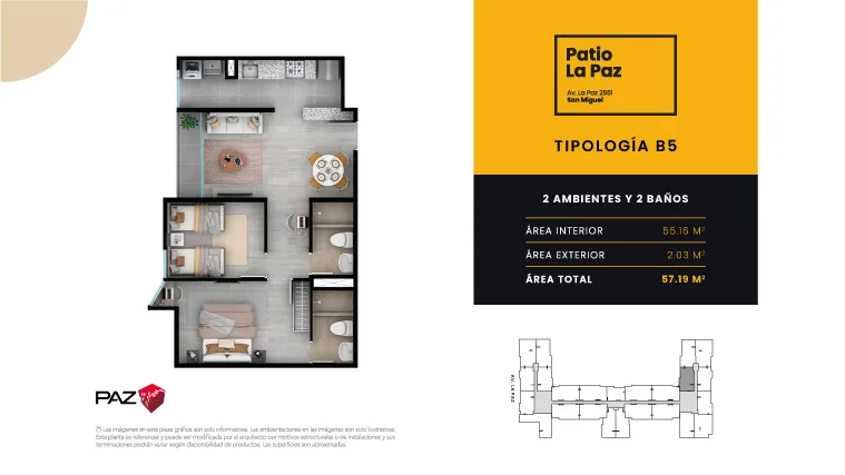 Modelo B5 · Pisos 9, 10, 11, 12