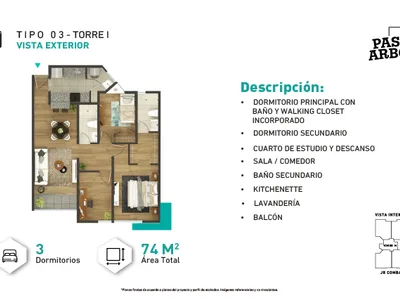 Modelo I-Tipo 3 · Pisos 1, 8, 9, 10, 11