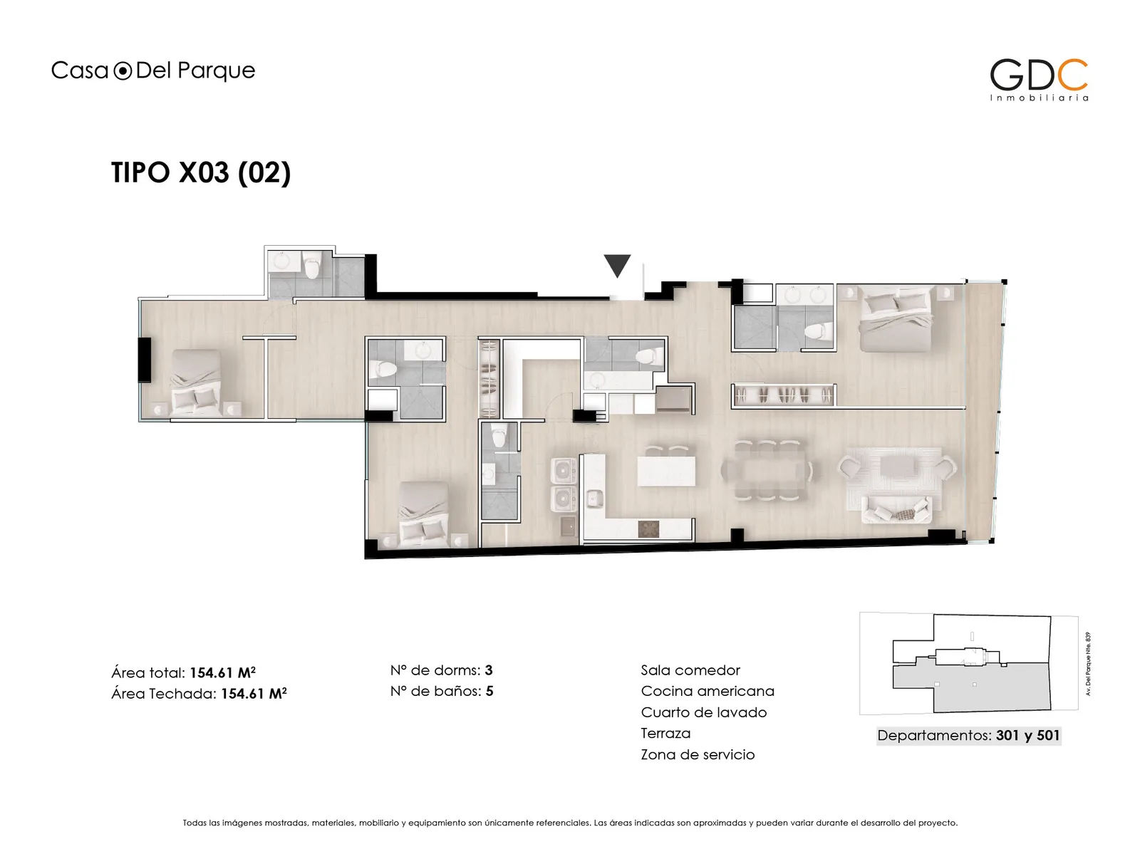 Modelo X03 · Pisos 5 y 6