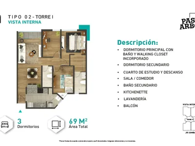 Modelo I-Tipo 2 · Pisos 1, 3, 5, 6