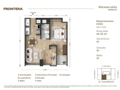 Modelo CX02 · Pisos 19, 20, 22, 23