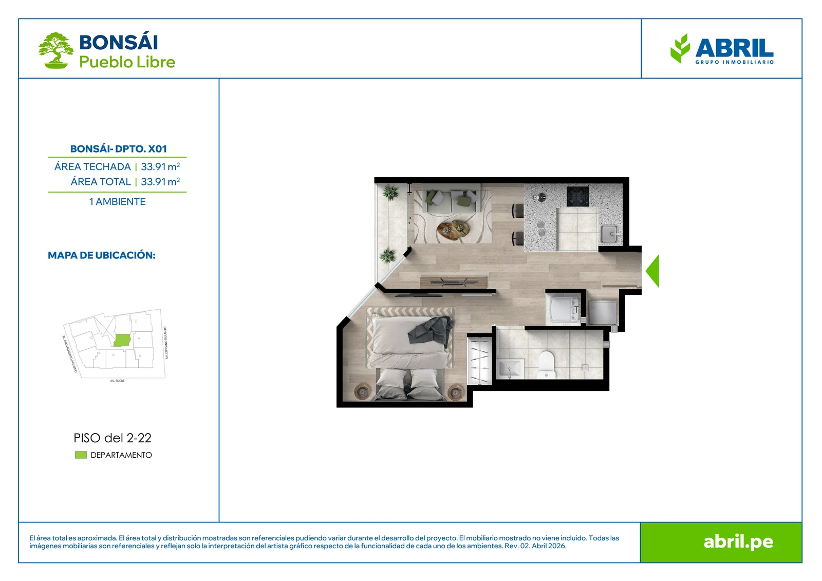 Modelo BON-X01 · Pisos 3 al 20