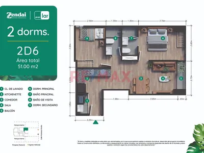 Vendo Departamento De 2 Dormitorios En Santa Catalina, En Un Proyecto Bonito Y Moderno, Con Balcón Y Buena Distribución.