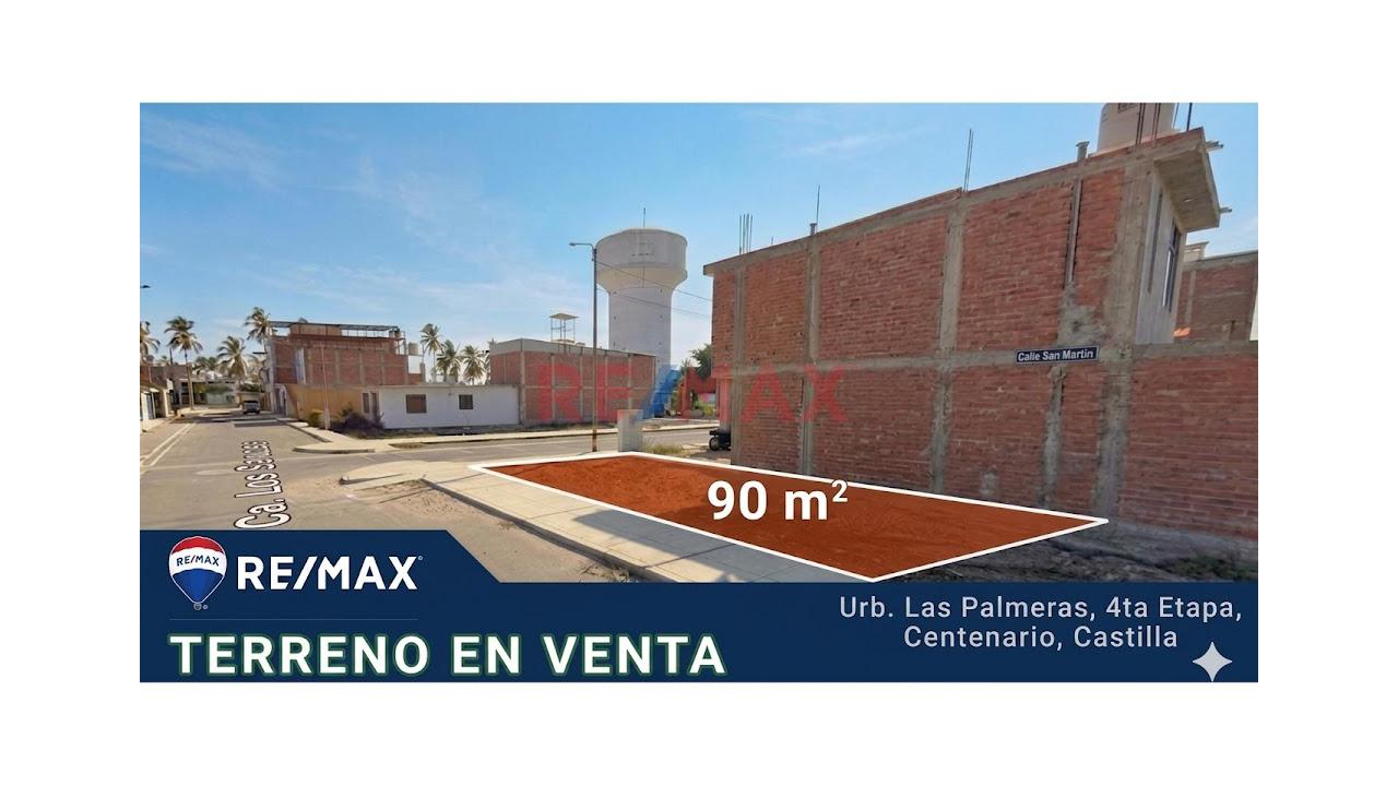 Terreno De 90M² (Lote 14) Y Lote Posterior Disponible En Urb. Las Palmeras, Castilla. Compra Juntos O Separados.
