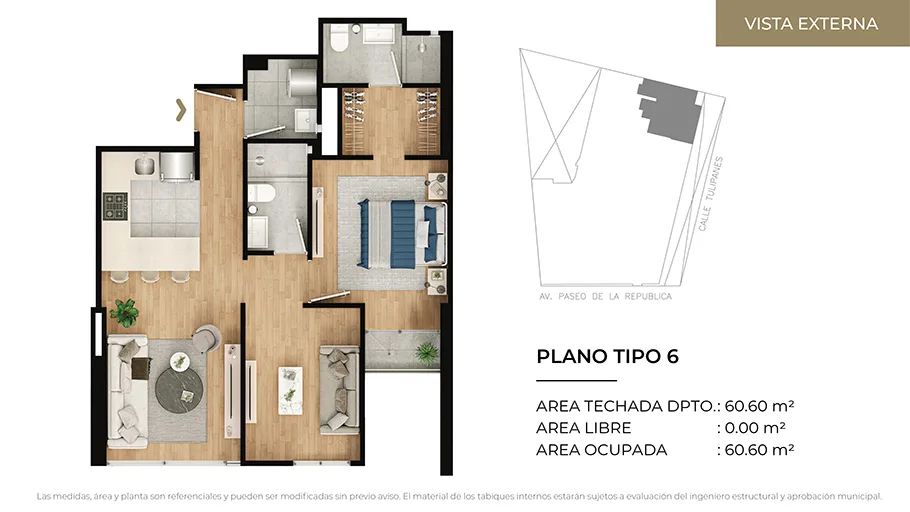 Modelo Tipo 6 · Pisos 3 al 23