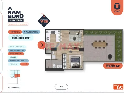🏡 Nuevo Moderno Flat De 1 Dormitorio Con Patio Y Terraza | 70 M² | Av. Andrés Aramburú San Isidro