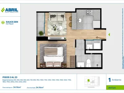 Modelo CGC - 202 AL 2302 · Pisos 4 al 23