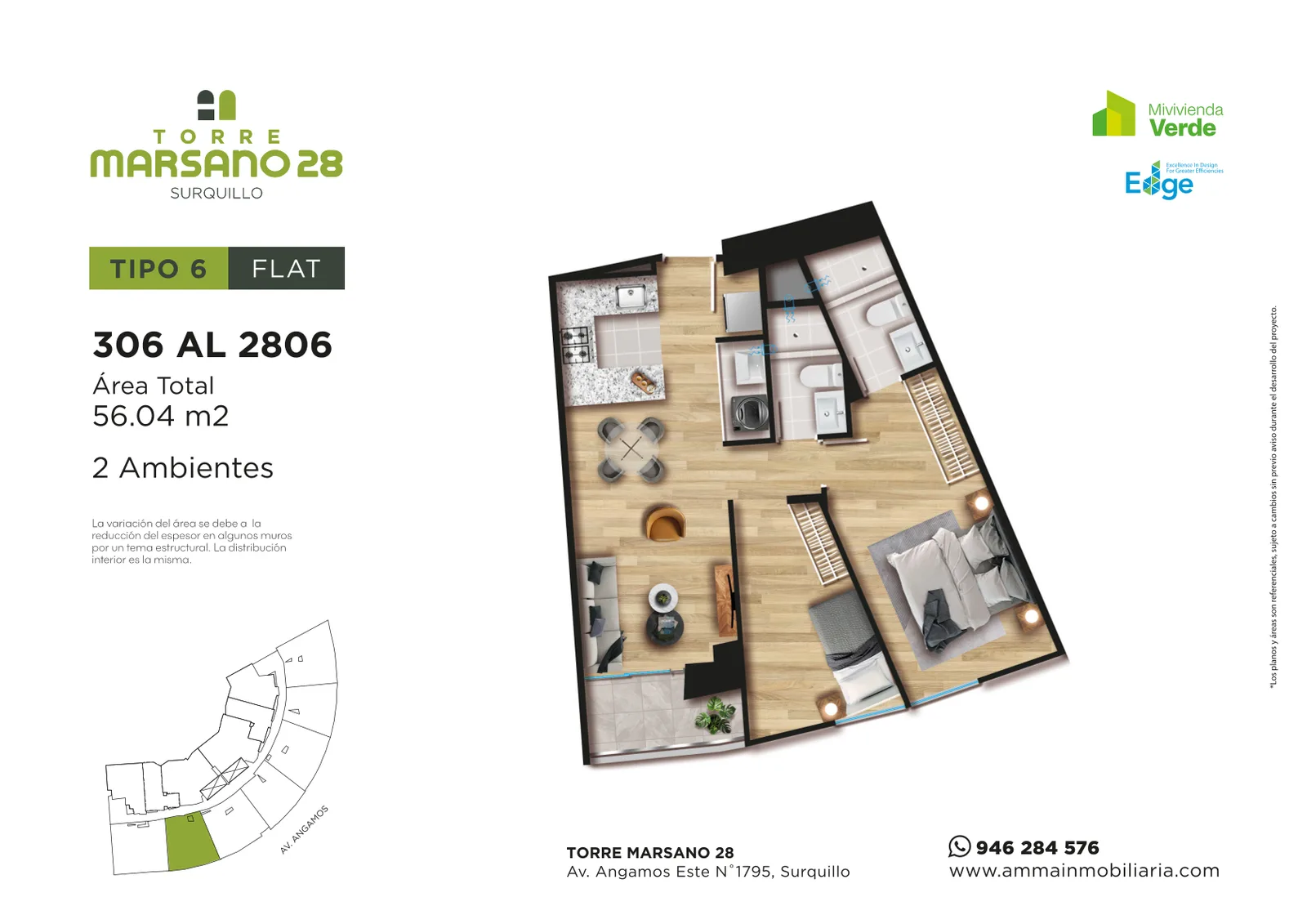 Modelo 6 · Pisos 2 al 28